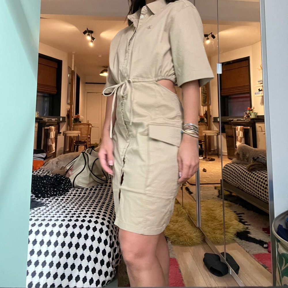 Calvin Klein Jeans Beige Mini Dress